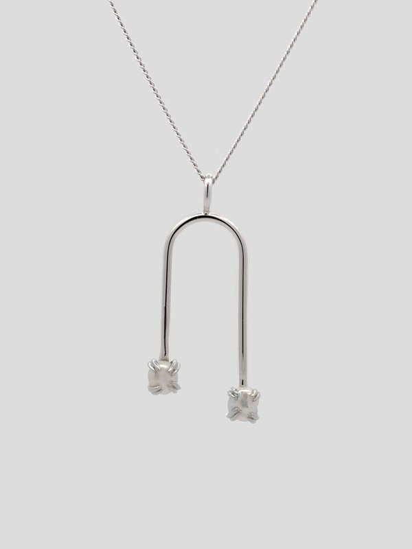 Quentin Necklace - Keshi Pearl in Silver