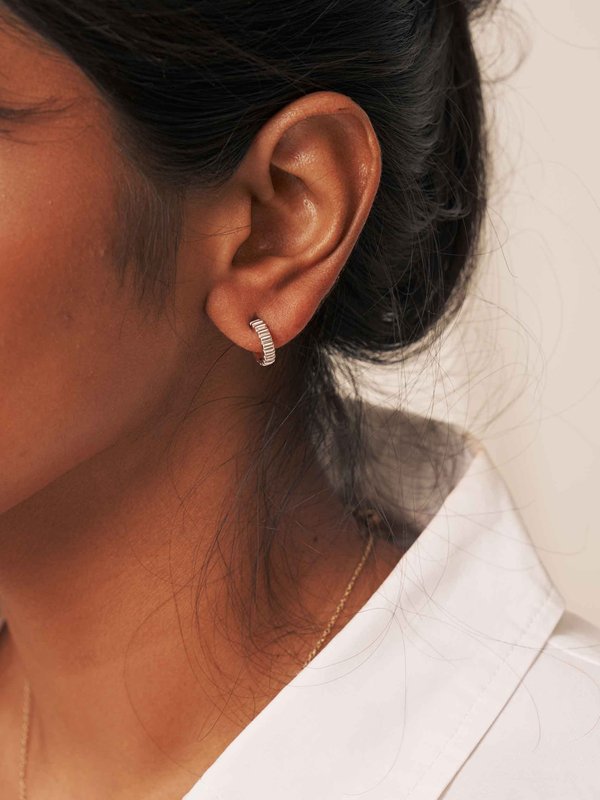 Gir Earrings in Silver