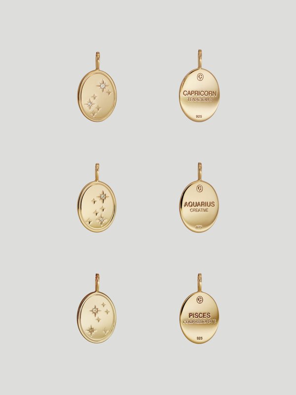 Constellation Single Pendant in Champagne Gold