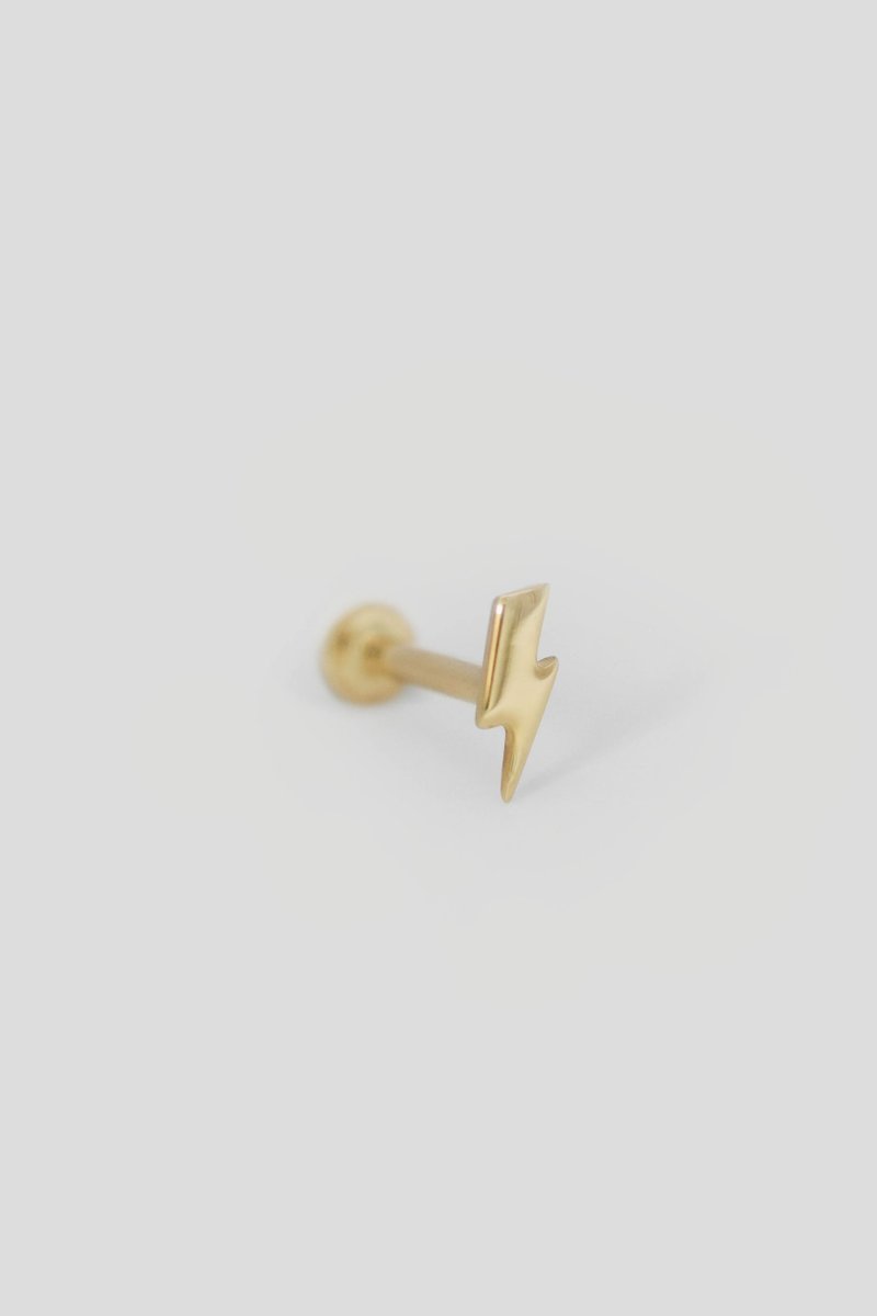 Sirius 14k Gold Threaded Labret Earring with Diamond