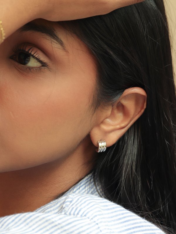 Dios Earrings in Silver