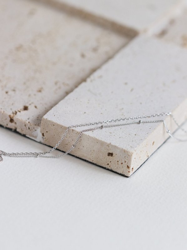 Satellite Layered Bracelet - Double Chain in Silver
